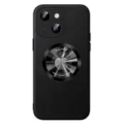 SULADA Mobilskal till iPhone 15 Plus i PU Läder + TPU, Svart