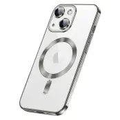 SULADA iPhone 15 Plus Skal MagSafe TPU Tempererat Glas Grå