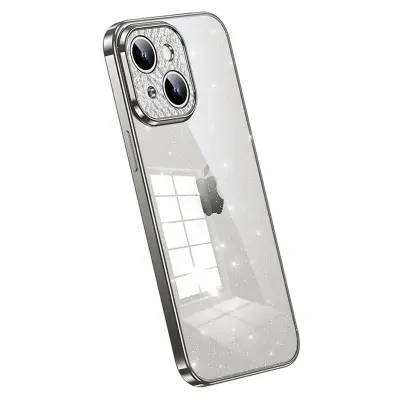 SULADA XingZuan iPhone 15 Plus Mobilskal Glitter Rhinestone Vit