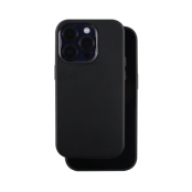 Svart Mag Läderfodral iPhone 15 Plus - Skyddande Mobilskal