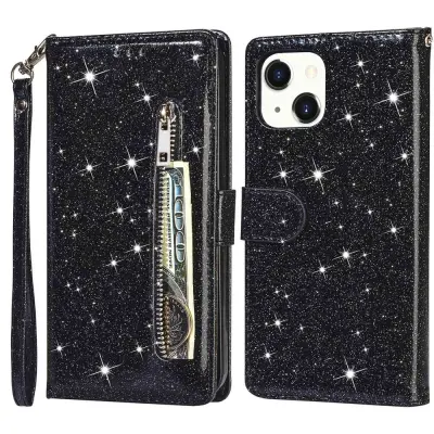 Trolsk Glitter Wallet (iPhone 15 Plus) - Guld