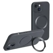 XUNDD iPhone 15 Plus Reno Magnetisk Fodral Liquid Silicone Svart