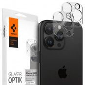 [2-PACK] Spigen iPhone 15 Pro/15 Pro Max Kameralinsskydd i Härdat Glas - Clear