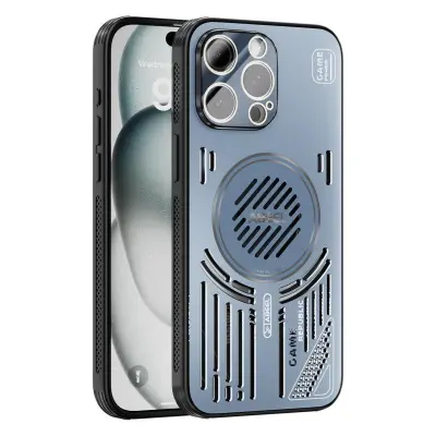 ABEEL iPhone 15 Pro Max Skal Aluminium + PC + TPU - Blå