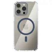 ABEEL iPhone 15 Pro Max Skal MagSafe Klar TPU Blå