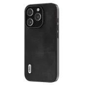 ABEEL Mobilskal till iPhone 15 Pro Max PU Läder Svart