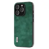 ABEEL iPhone 15 Pro Max Skal Texturerad PU Läder Grön