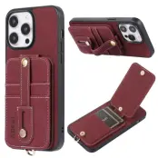 ABEEL Style 02 Kickstand Skal för iPhone 15 Pro Max - Purplish Red