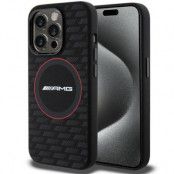 AMG iPhone 15 Pro Max Mobilskal MagSafe Silikon Carbon Pattern