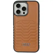 Audi iPhone 15 Pro Max Mobilskal Magsafe Synthetic Läder - Brun