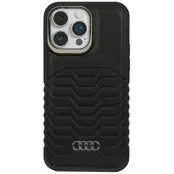 Audi iPhone 15 Pro Max Mobilskal Magsafe Synthetic Läder - Svart
