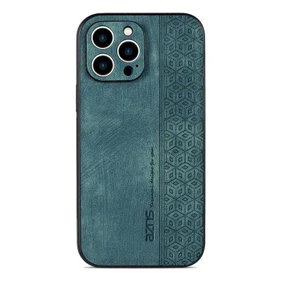 AZNS iPhone 15 Pro Max Fodral KonstLäder - Grön