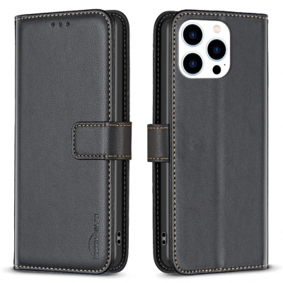BINFEN COLOR iPhone 15 Pro Max Plånboksfodral - Svart