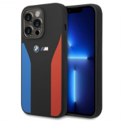 BMW iPhone 15 Pro Max Mobilskal Silikon Blue&Red Stripes M Collection