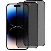 BOOM [2-Pack] iPhone 15 Pro Max Härdat Glas Skärmskydd Privacy - Svart