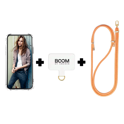 Boom iPhone 15 Pro Max Skal med Halsband - Orange