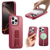 CASENEO iPhone 15 Pro Max Fodral - KonstLäder + PC - Röd