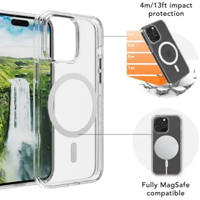 Dbramante1928 Iceland Ultra D3O MagSafe (iPhone 15 Pro Max) - Transparent