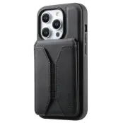 DENIOR D18 iPhone 15 Pro Max Fodral Konstläder Svart