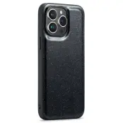 DG.MING Mobilskal till iPhone 15 Pro Max Glitter PU Läder + PC + TPU Svart