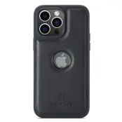 DG.MING Mobilskal till iPhone 15 Pro Max Logo View PU Läder Svart