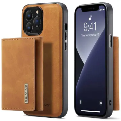 DG.MING M1 Series iPhone 15 Pro Max Mobilskal med Kickstand - Brun