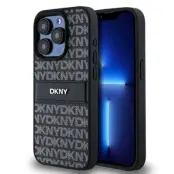 DKNY iPhone 15 Pro Max Mobilskal Läder Mono Stripe&Metal Logo