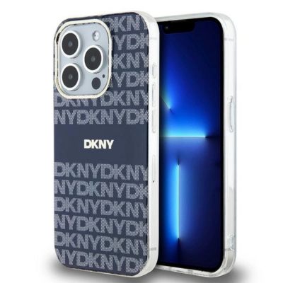 DKNY iPhone 15 Pro Max Mobilskal Magsafe IML Mono & Stripe - Blå