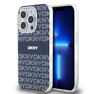 DKNY iPhone 15 Pro Max Mobilskal Magsafe IML Mono&Stripe - Blå