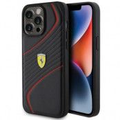 Ferrari iPhone 15 Pro Max Mobilskal Twist Metal Logo - Svart