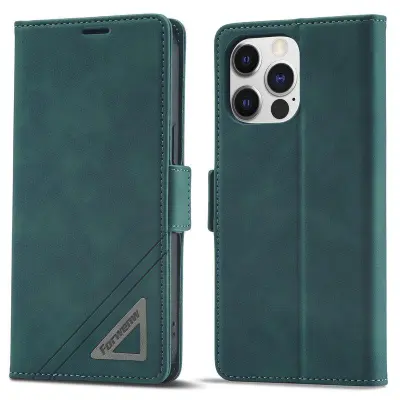 FORWENW F3 Series iPhone 15 Pro Max Plånboksfodral Konstläder - Grön