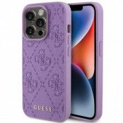 Guess iPhone 15 Pro Max Mobilskal Läder Stamped - Lila