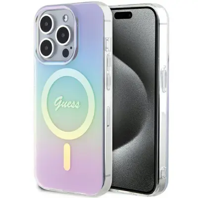 Guess iPhone 15 Pro Max Mobilskal MagSafe IML Iridescent - Lila