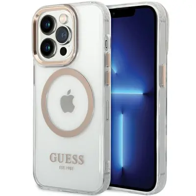 Guess iPhone 15 Pro Max Mobilskal MagSafe MagSafe Metal Outline