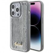 Guess iPhone 15 Pro Max Mobilskal Sequin Script Metal - Silver