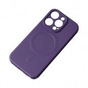 iPhone 15 Mobilskal MagSafe Silikon - Lila