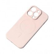 iPhone 15 Mobilskal MagSafe Silikon - Rosa