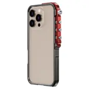 iPhone 15 Pro Max Mobilskal Bumper Aluminum Metal Frame - Svart