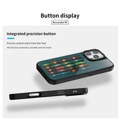 iPhone 15 Pro Max Mobilskal MagSafe Aluminium Silikon (Style P)