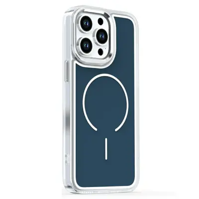 iPhone 15 Pro Max Mobilskal Magsafe Electroplated - Blå (Blå)