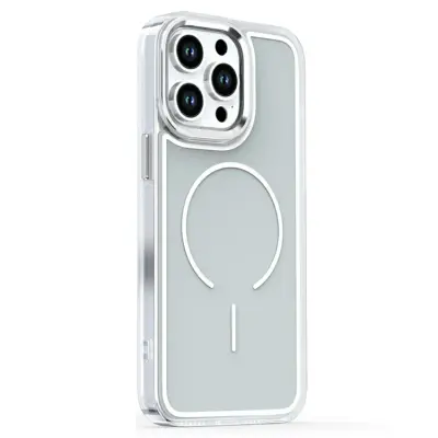 iPhone 15 Pro Max Mobilskal Magsafe Electroplated - Grå (Grå)