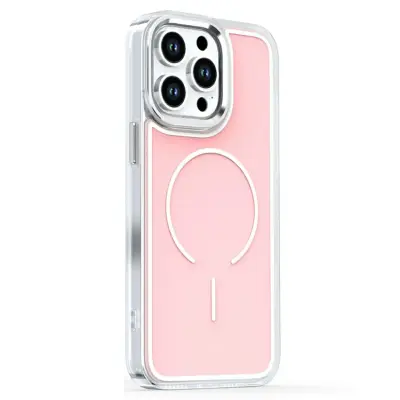 iPhone 15 Pro Max Mobilskal Magsafe Electroplated - Rosa (Rosa)