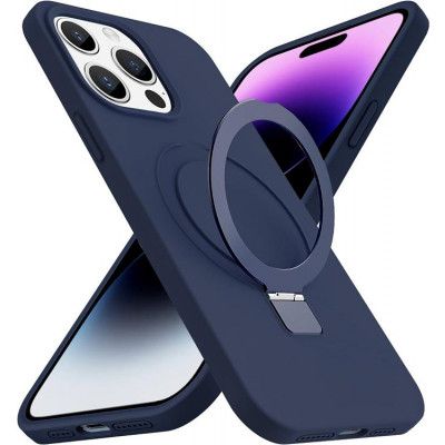 iPhone 15 Pro Max Mobilskal Magsafe Liquid Silikon - Marinblå