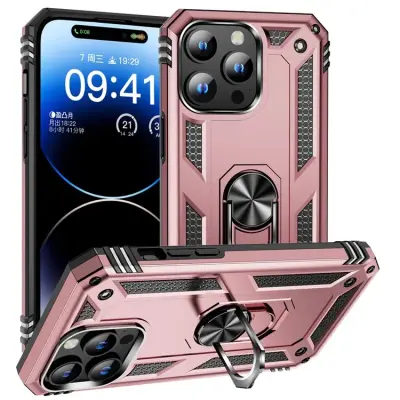 iPhone 15 Pro Max Mobilskal med Kickstand - Roséguld