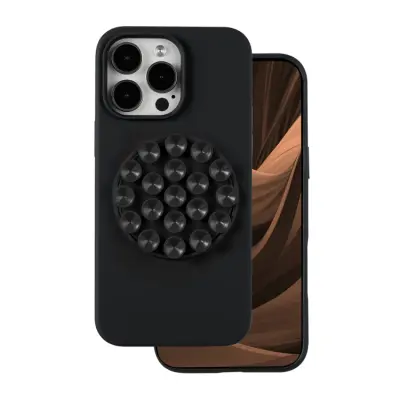 iPhone 15 Pro Max Mobilskal Silikon Stick (Svart)