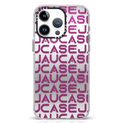 JAUCASE iPhone 15 Pro Max Mobilskal Letters Design Matte - Lila