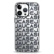 JAUCASE iPhone 15 Pro Max Mobilskal Letters Design Matte - Svart