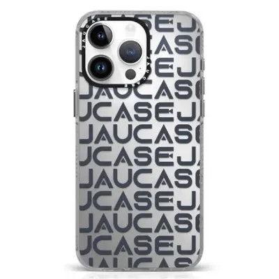 JAUCASE iPhone 15 Pro Max Mobilskal Letters Design Matte - Svart
