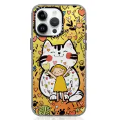JAUCASE iPhone 15 Pro Max Mobilskal MagSafe Cartoon Cat - Gul
