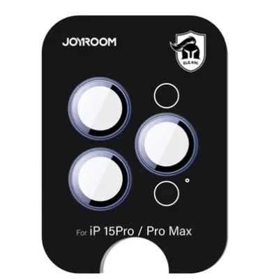 Joyroom iPhone 15 Pro/15 Pro Max Härdat Glas Kameralinsskydd - Blå